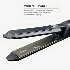 Wide Plate Ionic Flat Iron Hair Straightener Gray