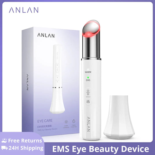 ANLAN EMS Eye Beauty Device Microcurrent Eye Massager Remove Eye Bags Dark Circles Red Blue Light Eye Lifting Massage Instrument