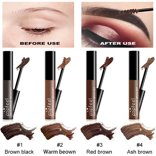 POPFEEL 3D Fiber Eyebrow Gel Cream Waterproof Makeup Liquid Eyebrow Dyeing Shadow Tint Eyebrow Pencil Long Lasting Eye Make Up