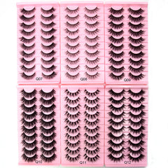 Visofree 3/10 Pairs Faux Mink Lashes Make Up Eyelashes Thick False Cils Reusable Eyelash Extension Hand Made Fake Eyelashes Q01