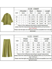 TFMLN 2 Pieces New Wide Leg Pants Sets For Women 2024 Fashion Loose Casual Shirts Top Women's Suit Two Piece Set Women Outfit