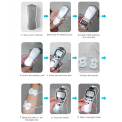 Electric Tens Unit Machine Pulse Massager Muscle Stimulator Therapy Pain Relief Digital Massage Electric Meridian Body Massage