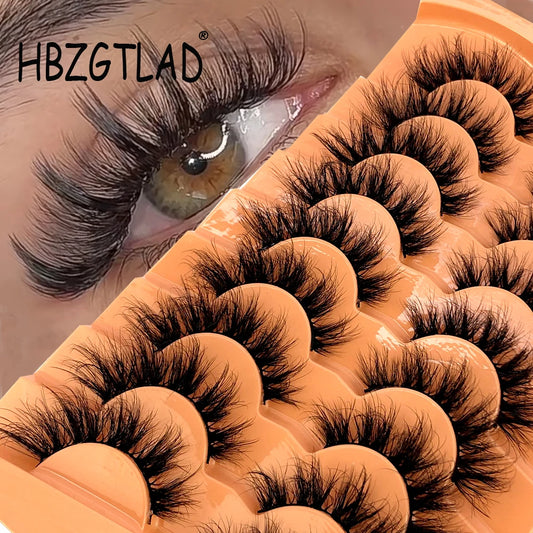 7/8/9/10Pairs Eyelashes Makeup Soft Fluffy 3D Mink False Eyelashes Thick HandMade Volume Mink Lashes Faux Cils Natural Fake Lash