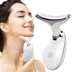 New 7 Color Neck Beauty Device EMS Face Lifting Massager Double Chin Remover Photon Anti Wrinkle Skin Facial 1pcs/set