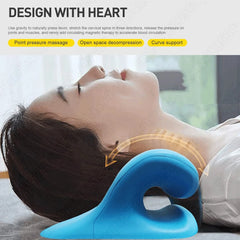 Neck Shoulder Stretcher Relaxer Cervical Chiropractic Traction Device Massage Pillow for Pain Relief Cervical Spine Alignment