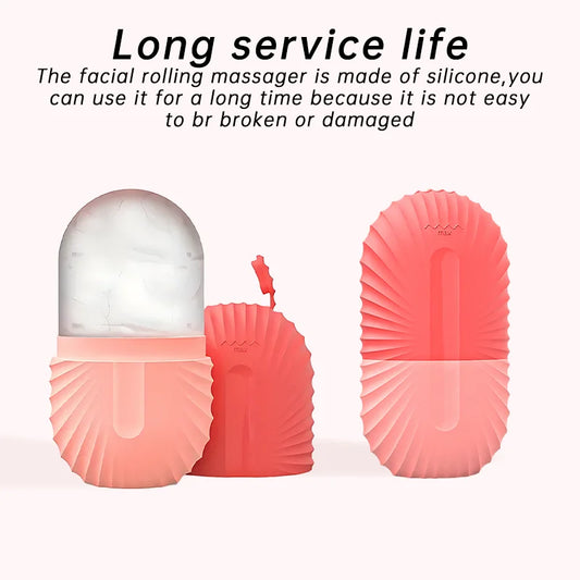 Facial Ice Cube Mold Silicone Freezing Beauty Lifting Ice Face Tool Eye Skin Educe Massager Roller Ball Skin Care Tools