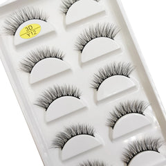 5 Pairs Natural 3D Mink False Eyelashes, Soft Wispy, Fluffy Eye Faux Lashes, Make Up Eyelash, Beauty Cat Cilios, 9 Styles