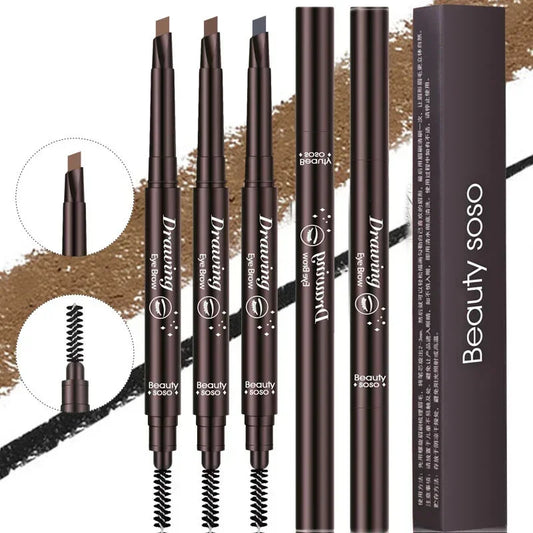 Double Ended Eyebrow Pencil Waterproof Long Lasting Eyebrow Enhancers Eye Makeup Cosmetic Tools with Brush Brow Extension Pencil