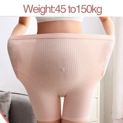 Plus Size Maternity Striped Tights High Elasticity Underwear Clothes For Fat Pregnant Women Pregnancy Breathable Safety Shorts