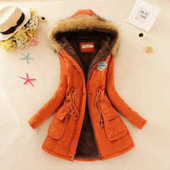 2023 New Autumn Winter Women Cotton Jacket Padded Casual Slim Coat Emboridery Hooded Parkas Wadded Warm Overcoat