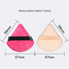 Triangle Velvet Cosmetic Puff Make Up Sponges Wet Dry Use for Face Eye Contouring Shadow Cosmetic Foundation Makeup Tool